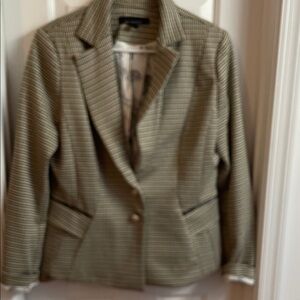 White House Black Market Houndstooth Blazer - Black and White